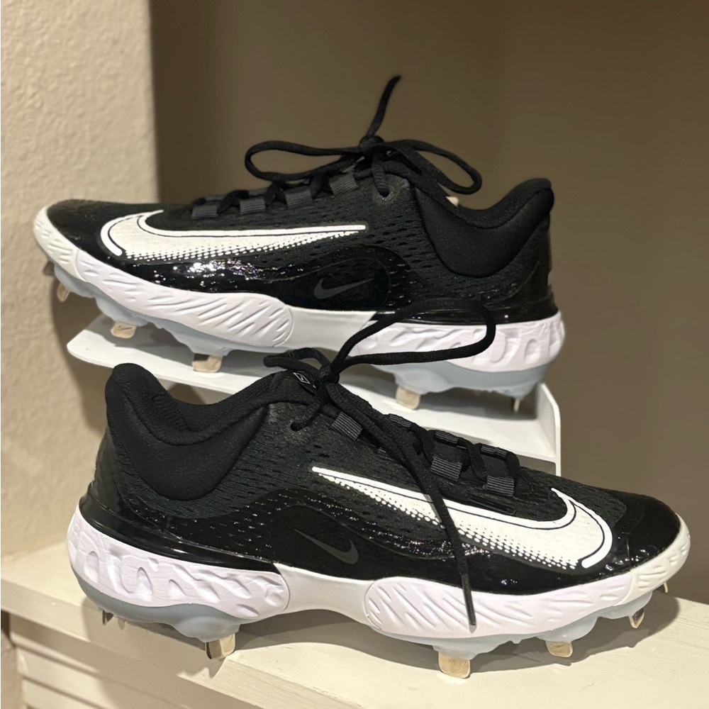 Nike Alpha Huarache Elite 4 Baseball Cleats DJ6521-001 Black/White Mens Size 7